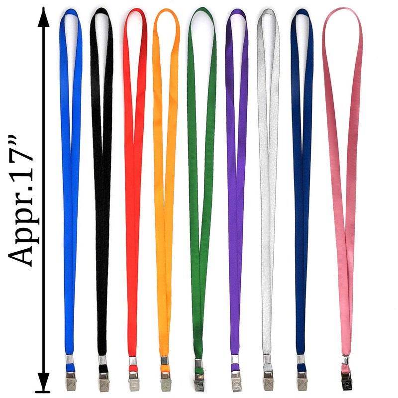 Bird Fiy 50 Pcs Nylon Cord Lanyard Bulldog Clip Deluxe Neck Lanyard for Id Cards/badges (Navy Blue) - Image 2